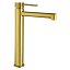 Grifo de lavabo alto monomando Firenze oro cepillado de Imex